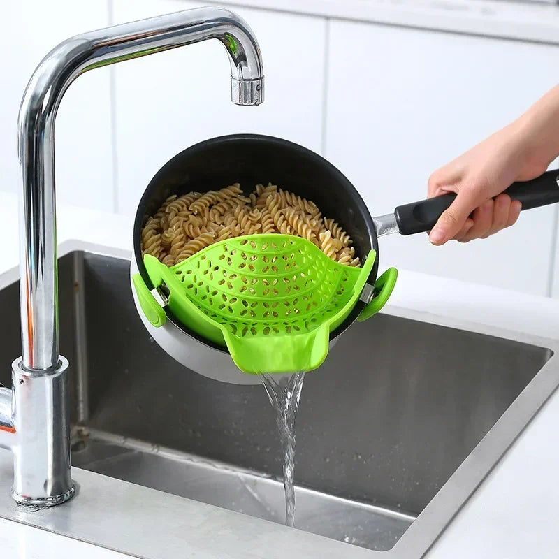 Clip-on Silicone Pan Sieve