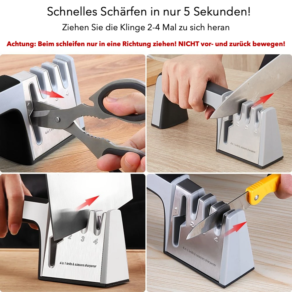 BladeSharp 4-in-1 Messerschärfer mit Schleifsteinsystem